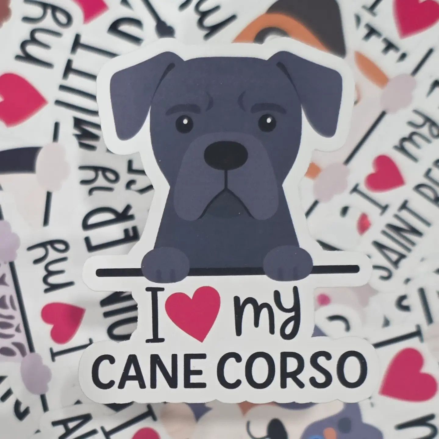 BREED STICKER I LOVE MY CANE CORSO