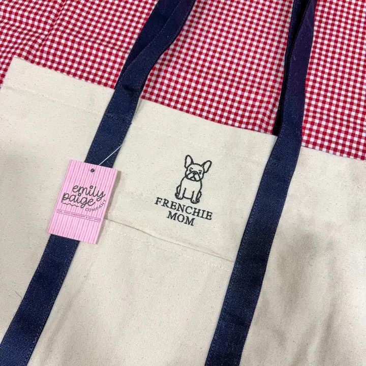 CANVAS TOTE FRENCHIE MOM