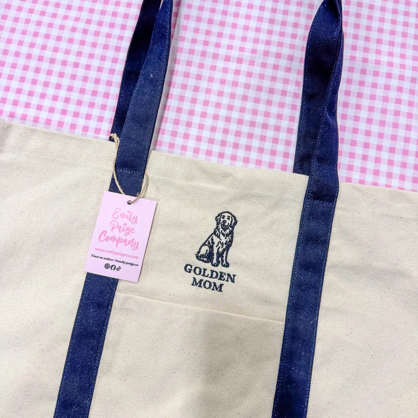 CANVAS TOTE GOLDEN MOM