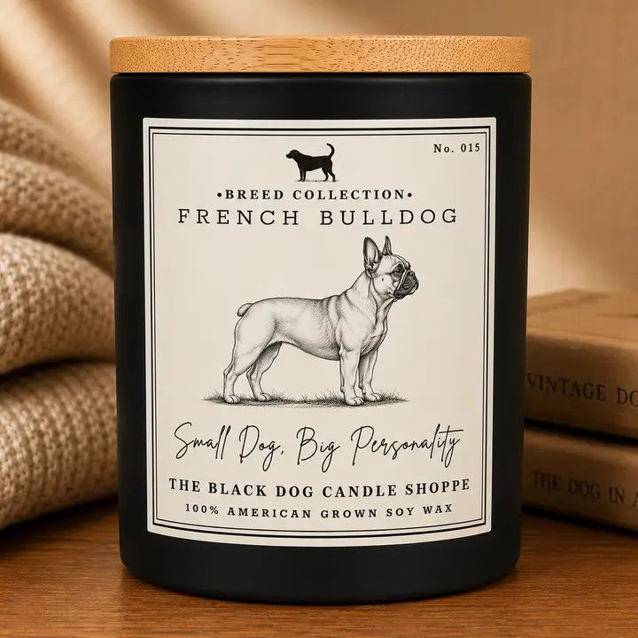 BREED CANDLE FRENCH BULLDOG - COTTON BLOSSOM