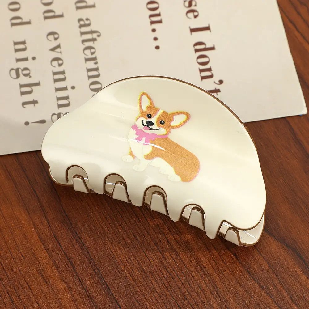 HAIR CLIP ROUNDED CORGI