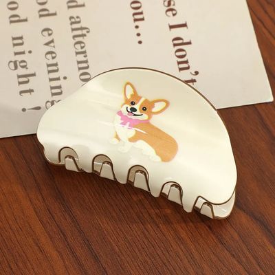 HAIR CLIP ROUNDED CORGI