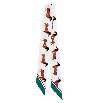 TWIRL AND TIE SCARF SWEATER DACHSHUND