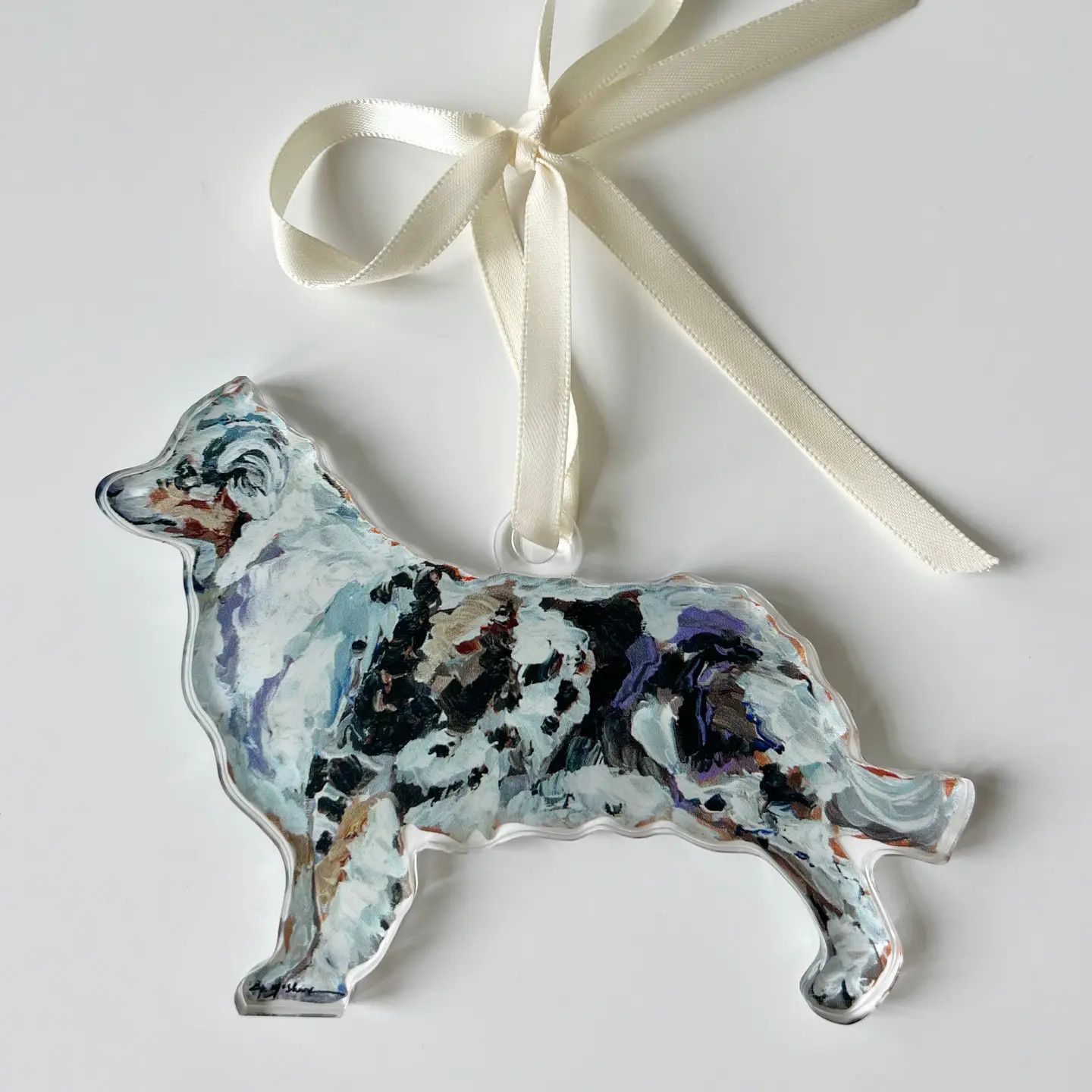ACRYLIC ORNAMENT AUSTRALIAN SHEPHERD