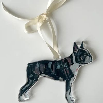 ACRYLIC ORNAMENT BOSTON TERRIER