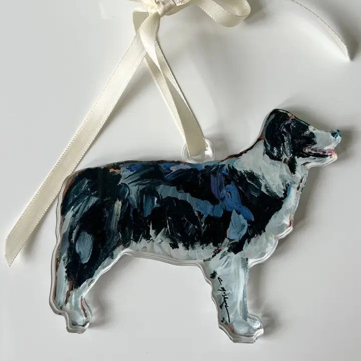 ACRYLIC ORNAMENT BORDER COLLIE