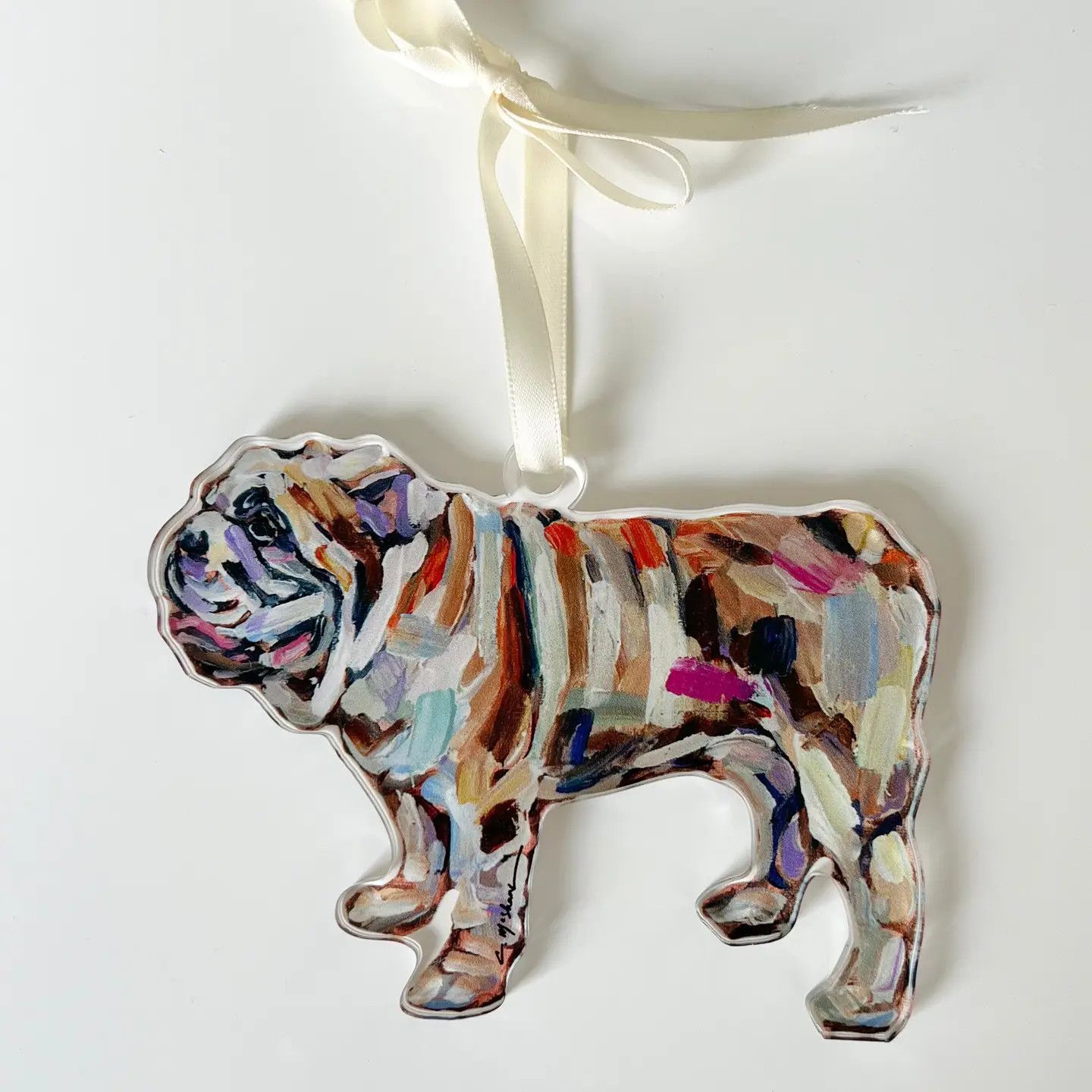 ACRYLIC ORNAMENT ENGLISH BULLDOG