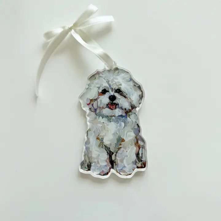 ACRYLIC ORNAMENT BICHON FRISE