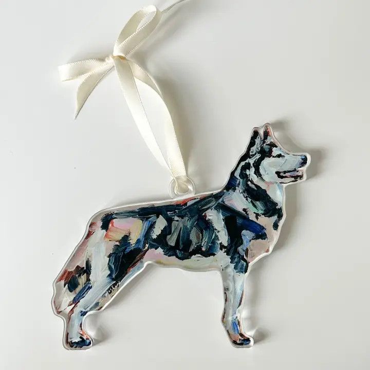 ACRYLIC ORNAMENT SIBERIAN HUSKY