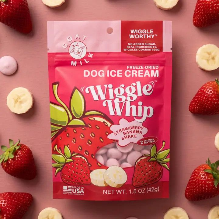 WIGGLE WHIP FREEZE DRIED ICE CREAM STRAWBERRY BANANA