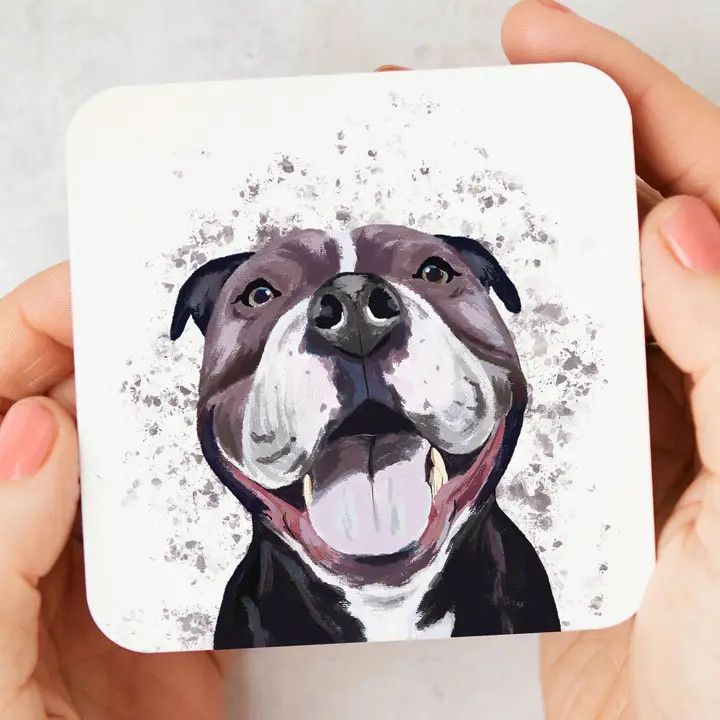 DOG BREED COASTER AMERICAN STAFFORDSHIRE