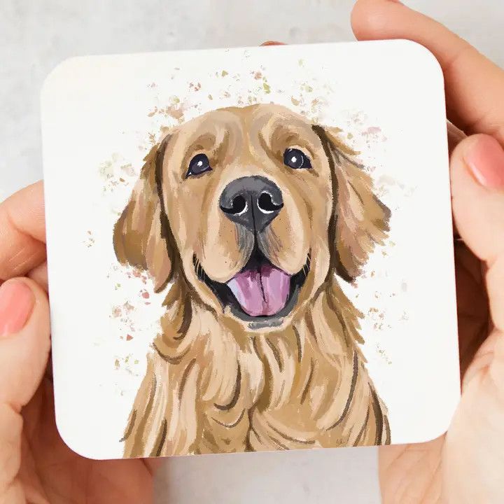 DOG BREED COASTER GOLDEN RETRIEVER