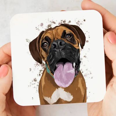 DOG BREED COASTER BOXER