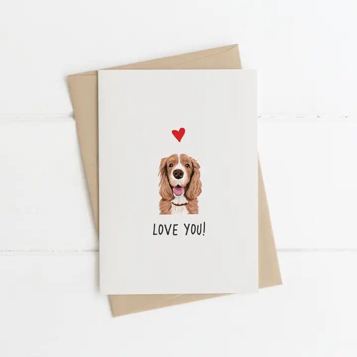 CARD LOVE YOU FROM THE DOG - COCKER SPANIEL