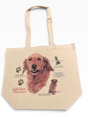 TOTE BAG CANVAS GOLDEN RETRIEVER