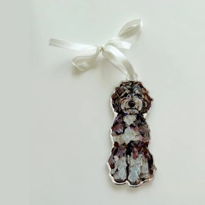 ACRYLIC ORNAMENT BERNEDOODLE SITTING