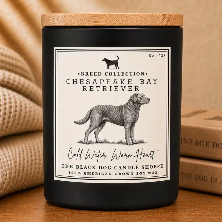 BREED CANDLE CHESAPEAKE BAY RETRIEVER - BOURBON BUTTERSCOTCH