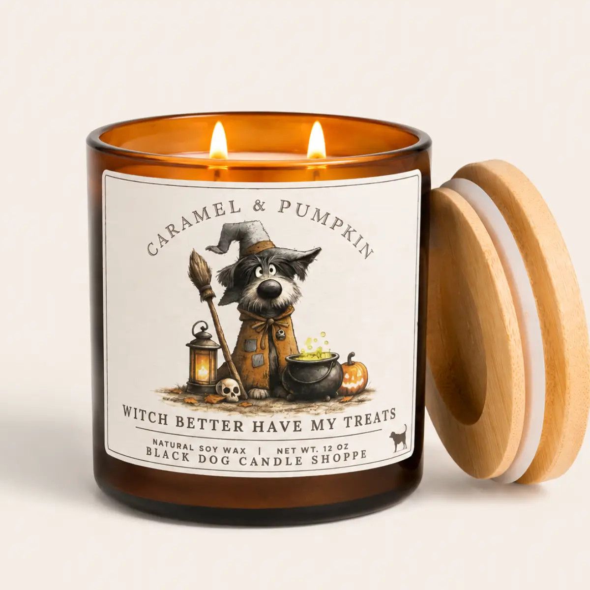 CANDLE WITCH BETTER HAVE MY TREATS - CARAMEL &amp; PUMPKIN
