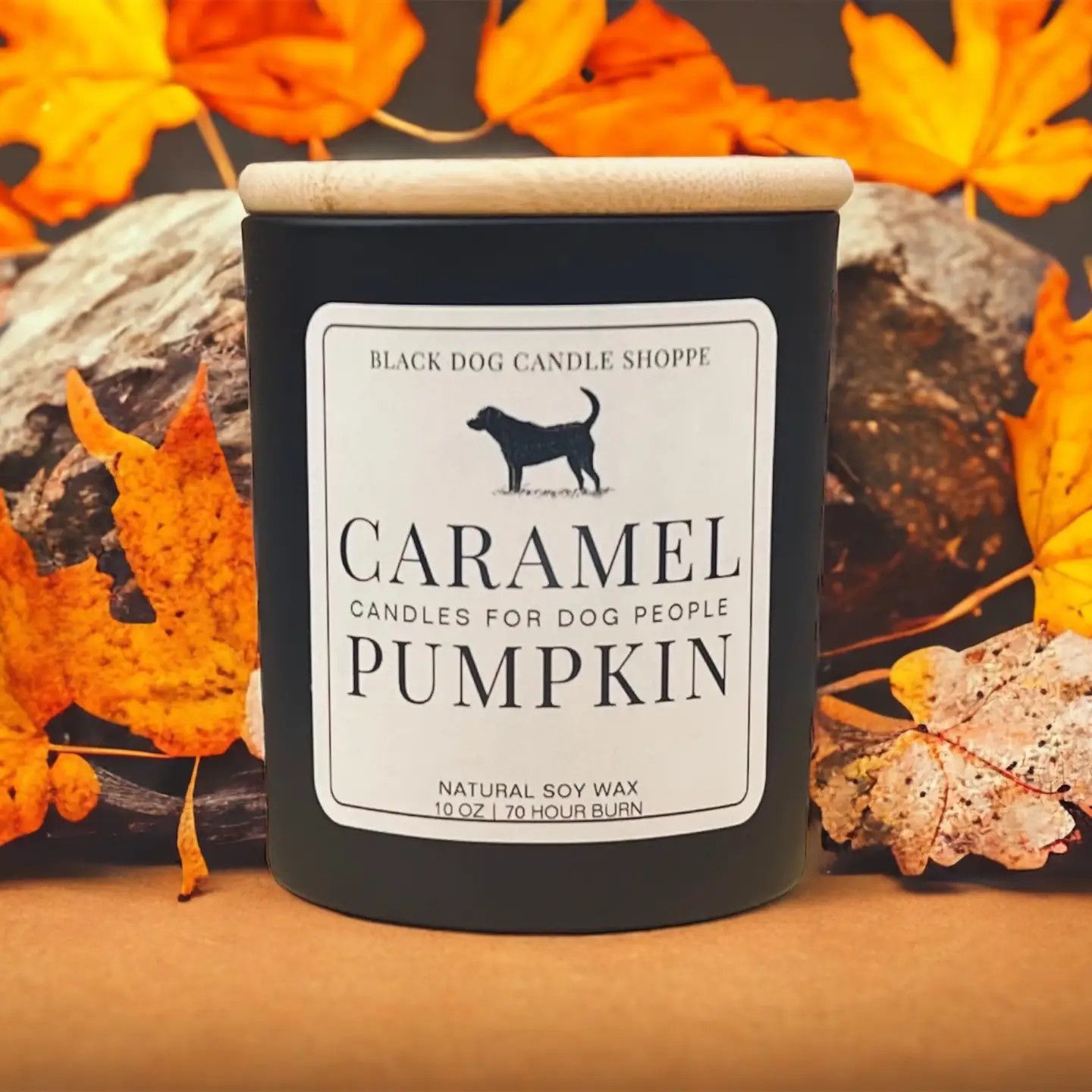 CANDLES FOR DOG PEOPLE CARAMEL PUMPKIN