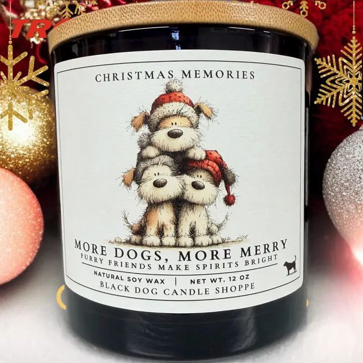 CHRISTMAS CANDLE MORE DOGS MORE MERRY - JUNIPER BERRY