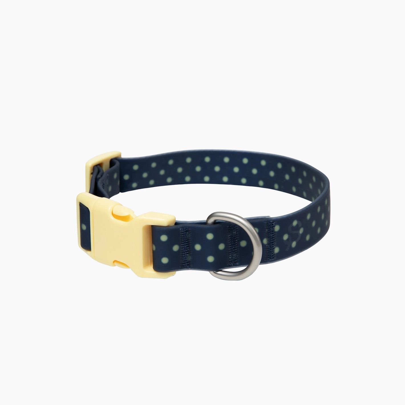 SPRINGLAND COLLAR NAVY/BUTTER POLKA DOTS, Size: S