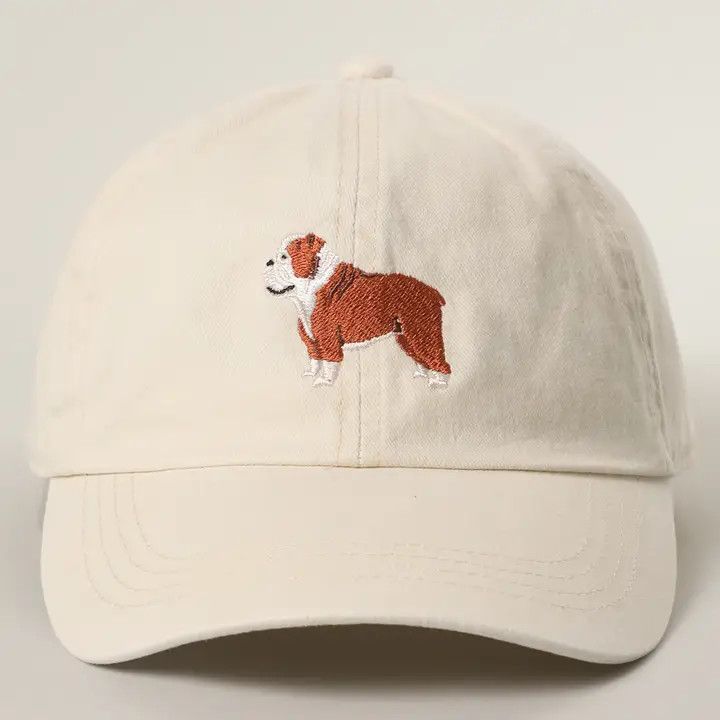 COTTON HAT IVORY BULLDOG