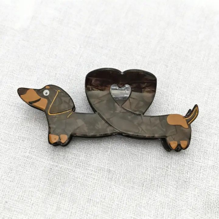HAIR CLIP DACHSHUND FULL OF LOVE