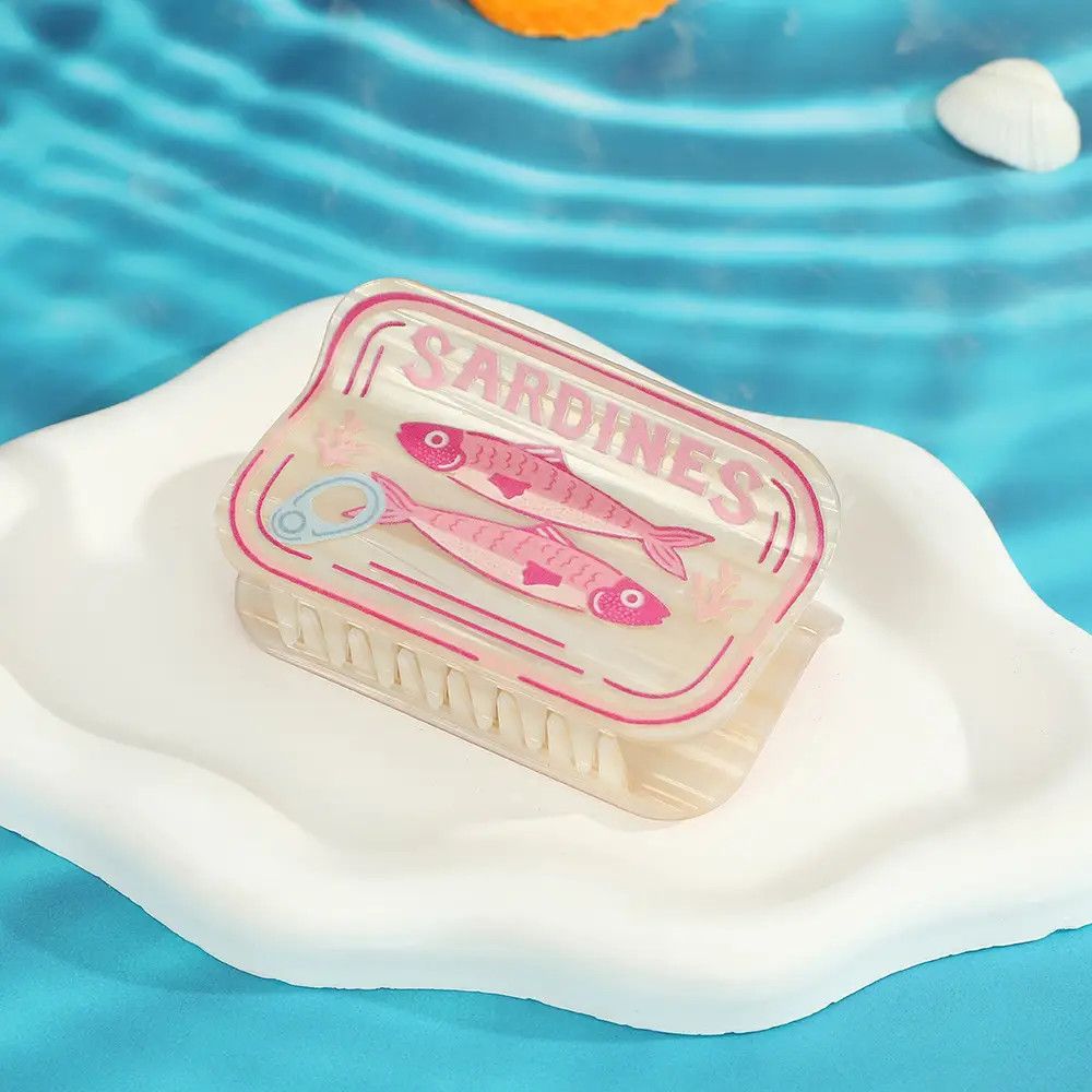 HAIR CLIP SARDINE TIN PINK