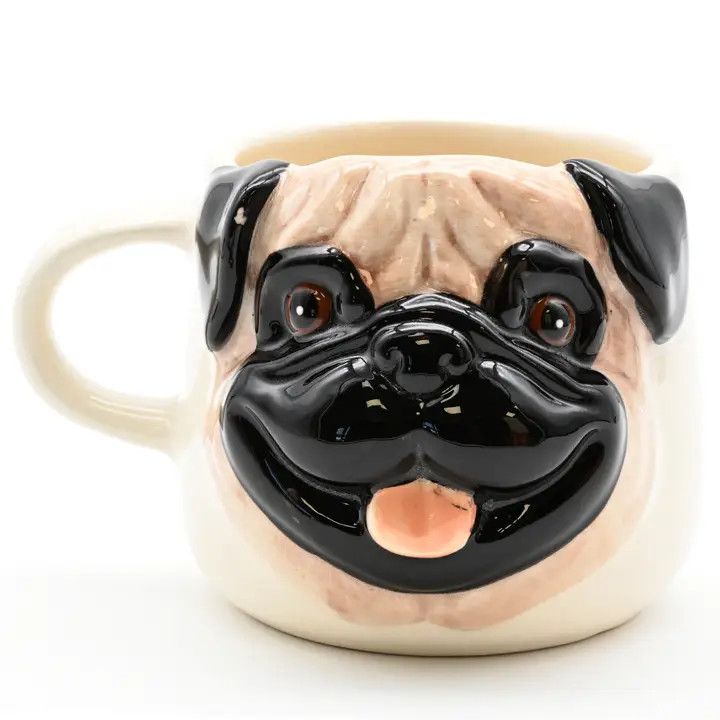 COFFEE MUG CARTOON PUG