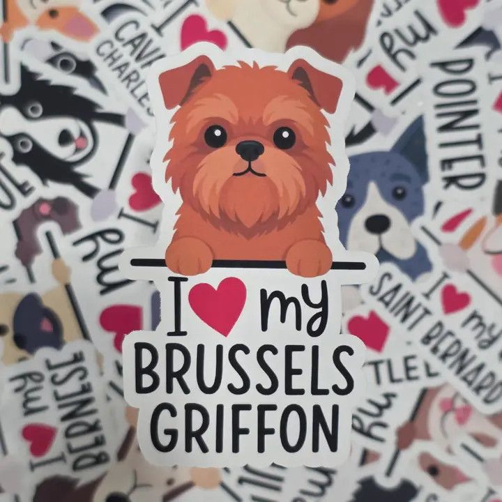 BREED STICKER I LOVE MY BRUSSELS GRIFFON
