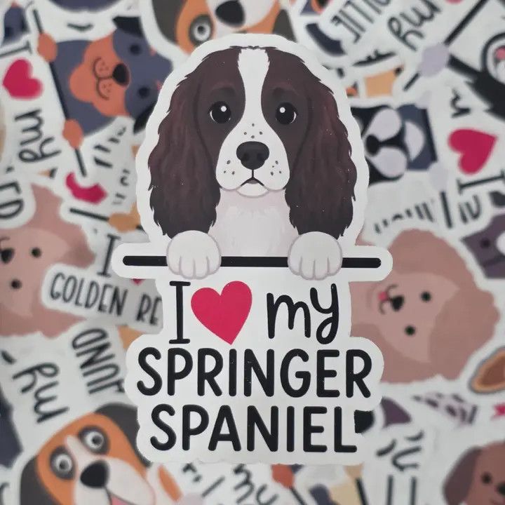 BREED STICKER I LOVE MY SPRINGER SPANIEL