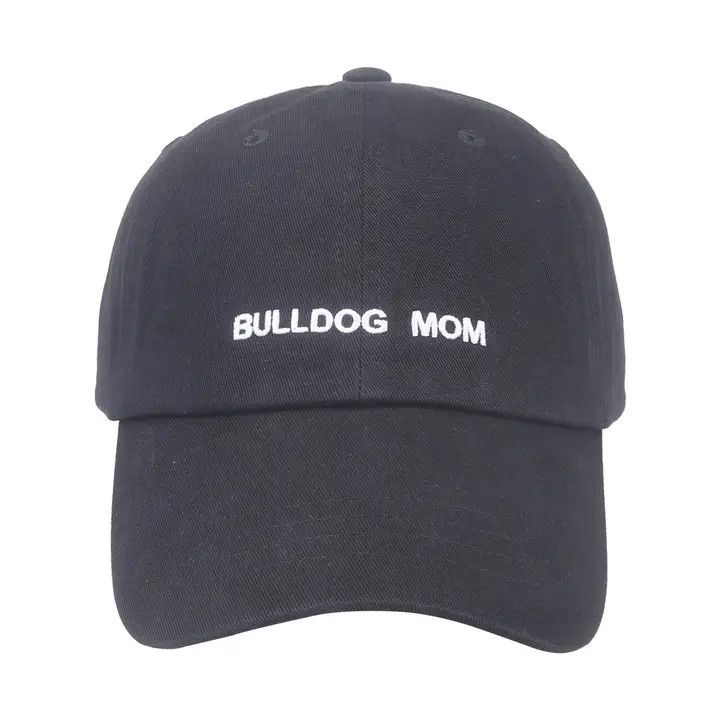 COTTON HAT BLACK BULLDOG MOM