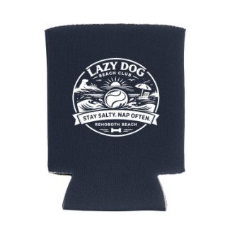 COOZIE STANDARD NAVY LAZY DOG LOGO