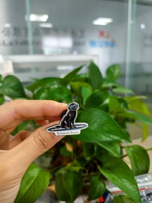ENAMEL PIN SURFING BLACK LAB