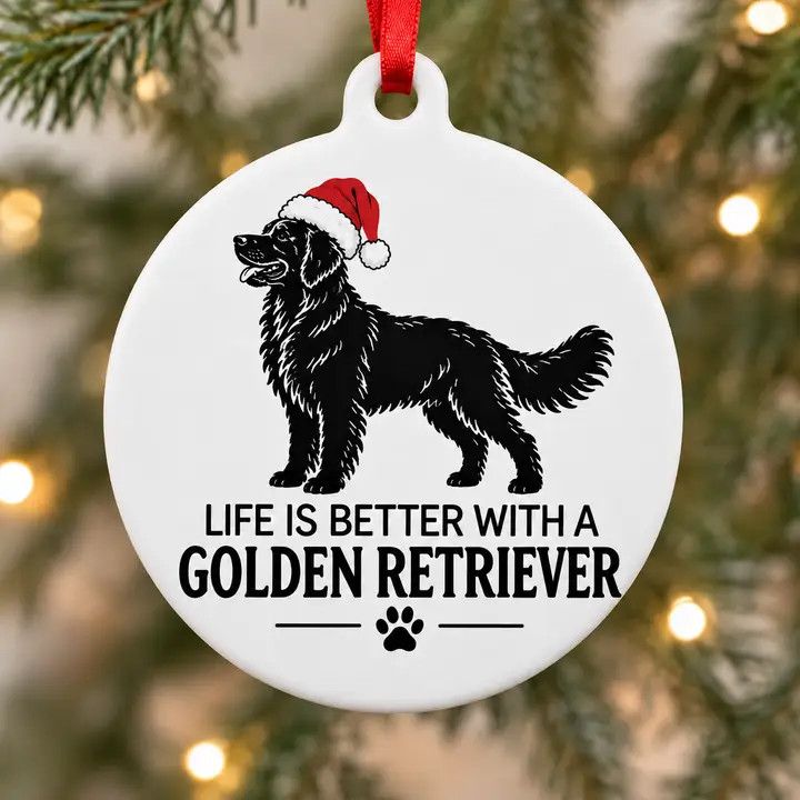 BREED ORNAMENT LIFE IS BETTER WITH A GOLDEN RETRIEVER