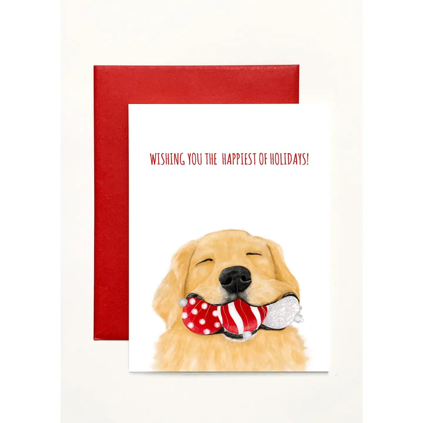 CHRISTMAS BOXED SET HAPPIEST OF HOLIDAYS GOLDEN RETRIEVER
