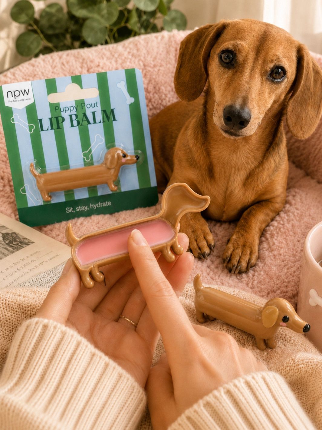 LIP BALM PUPPY POUT DACHSHUND