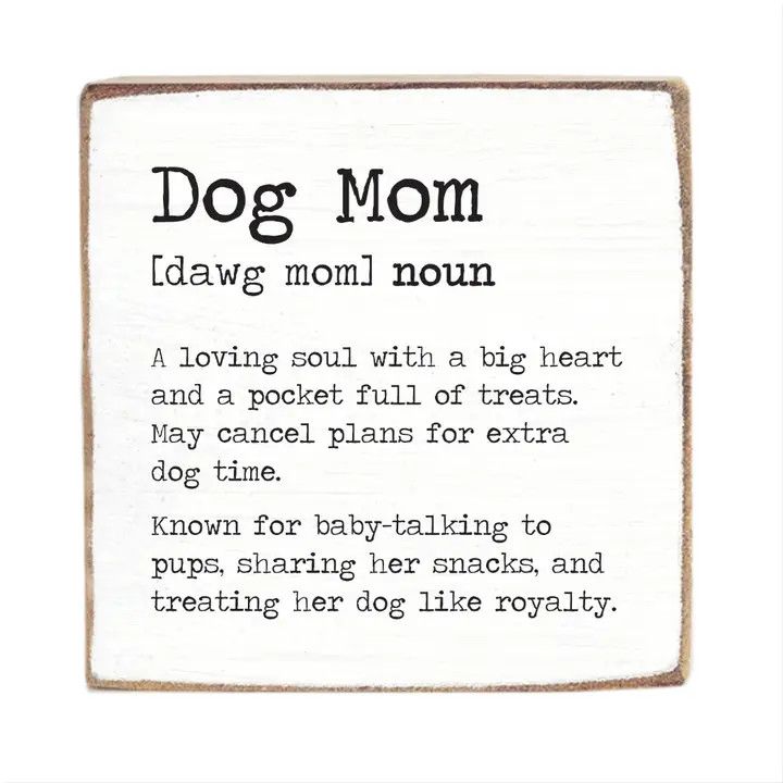 NOVELTY STICKER DOG MOM DEFINITION