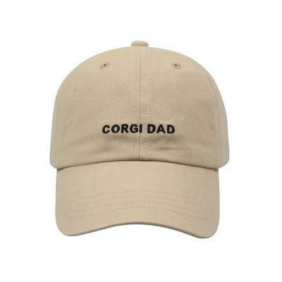 COTTON HAT KHAKI CORGI DAD