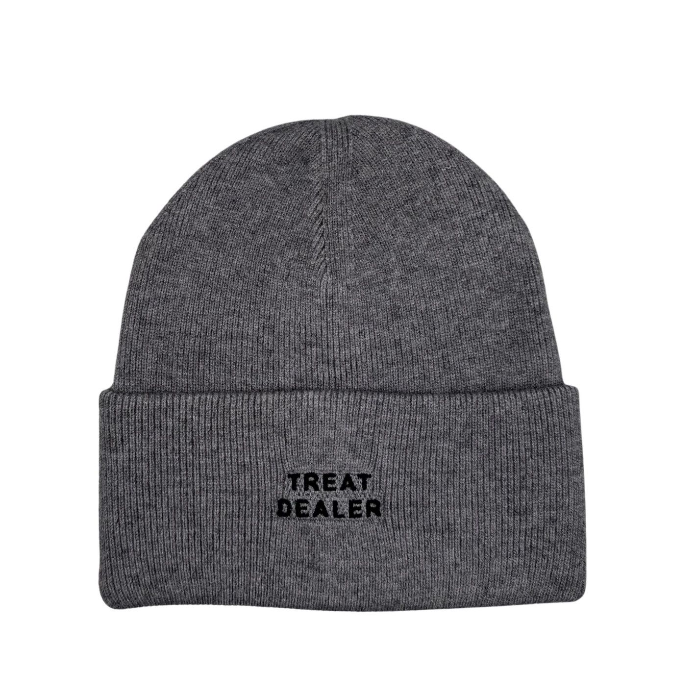 KNIT BEANIE GREY TREAT DEALER