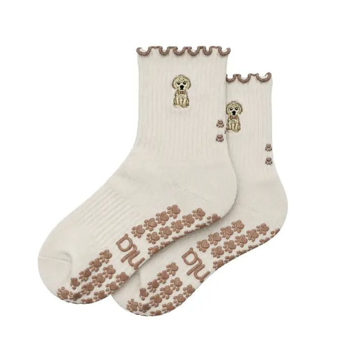 GRIP SOCKS GOLDEN RETRIEVER RUFFLES