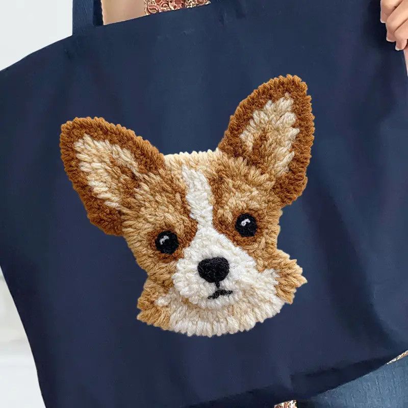 CANVAS TOTE NAVY CHIHUAHUA