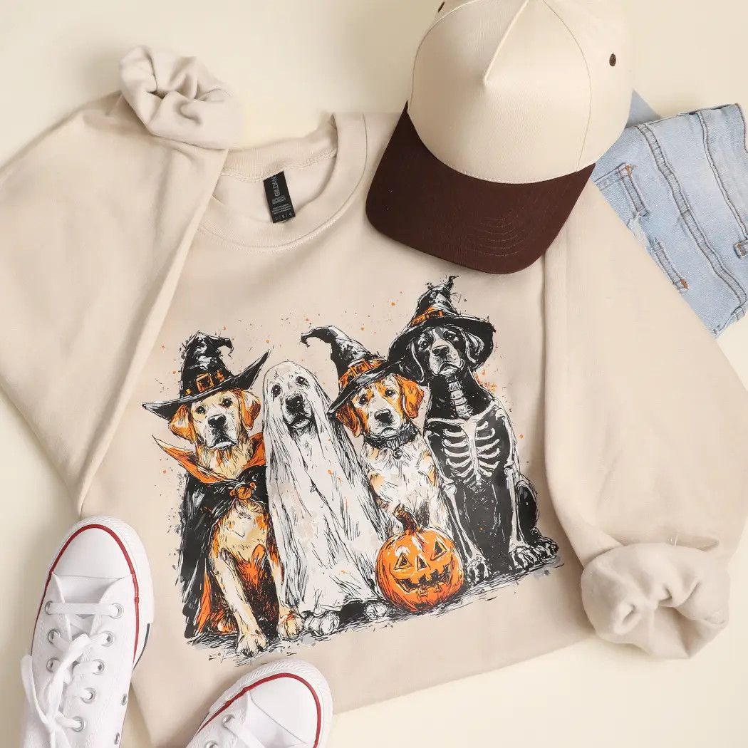 BOO CREW CREWNECK SWEATSHIRT, Color: SAND, Size: S