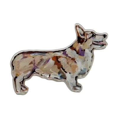 BREED ACRYLIC MAGNET CORGI TAN