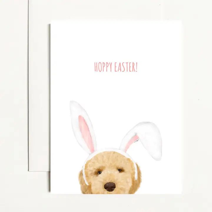 EASTER CARD HOPPY EASTER DOODLE