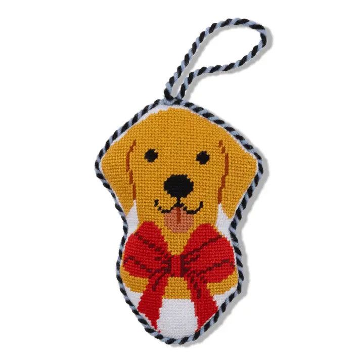 NEEDLEPOINT ORNAMENT GOLDEN RETRIEVER