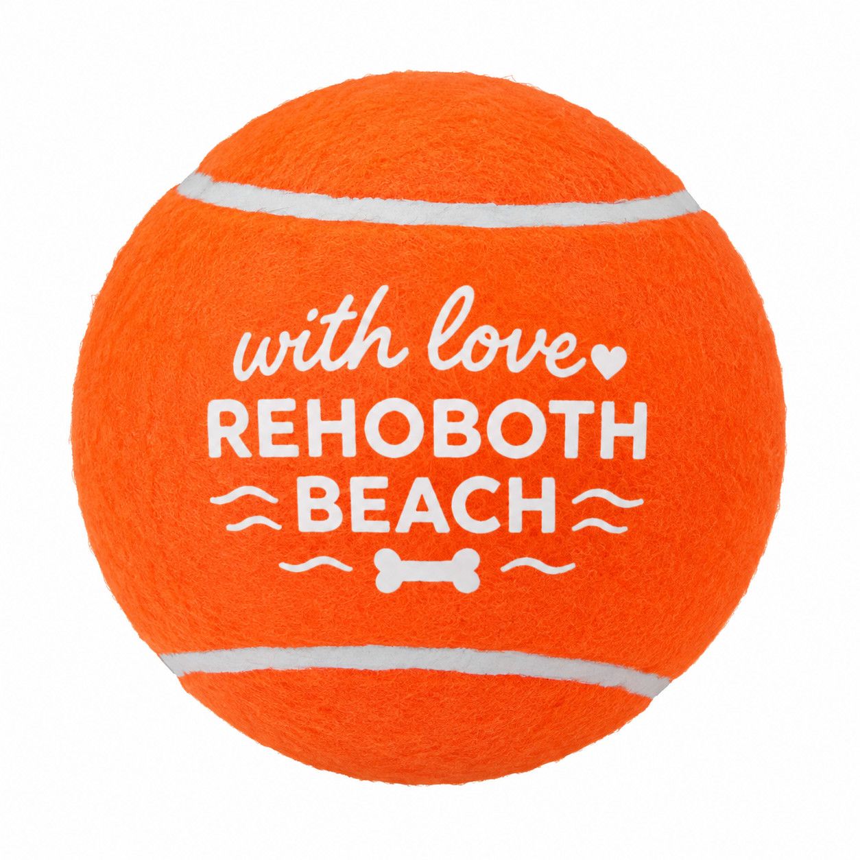 JUMBO TENNIS BALL WITH LOVE REHOBOTH, Color: ORANGE