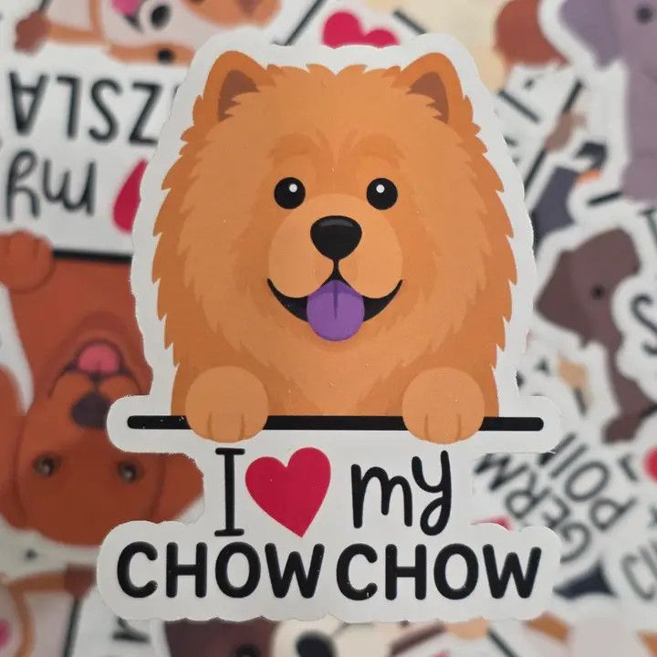 BREED STICKER I LOVE MY CHOW CHOW