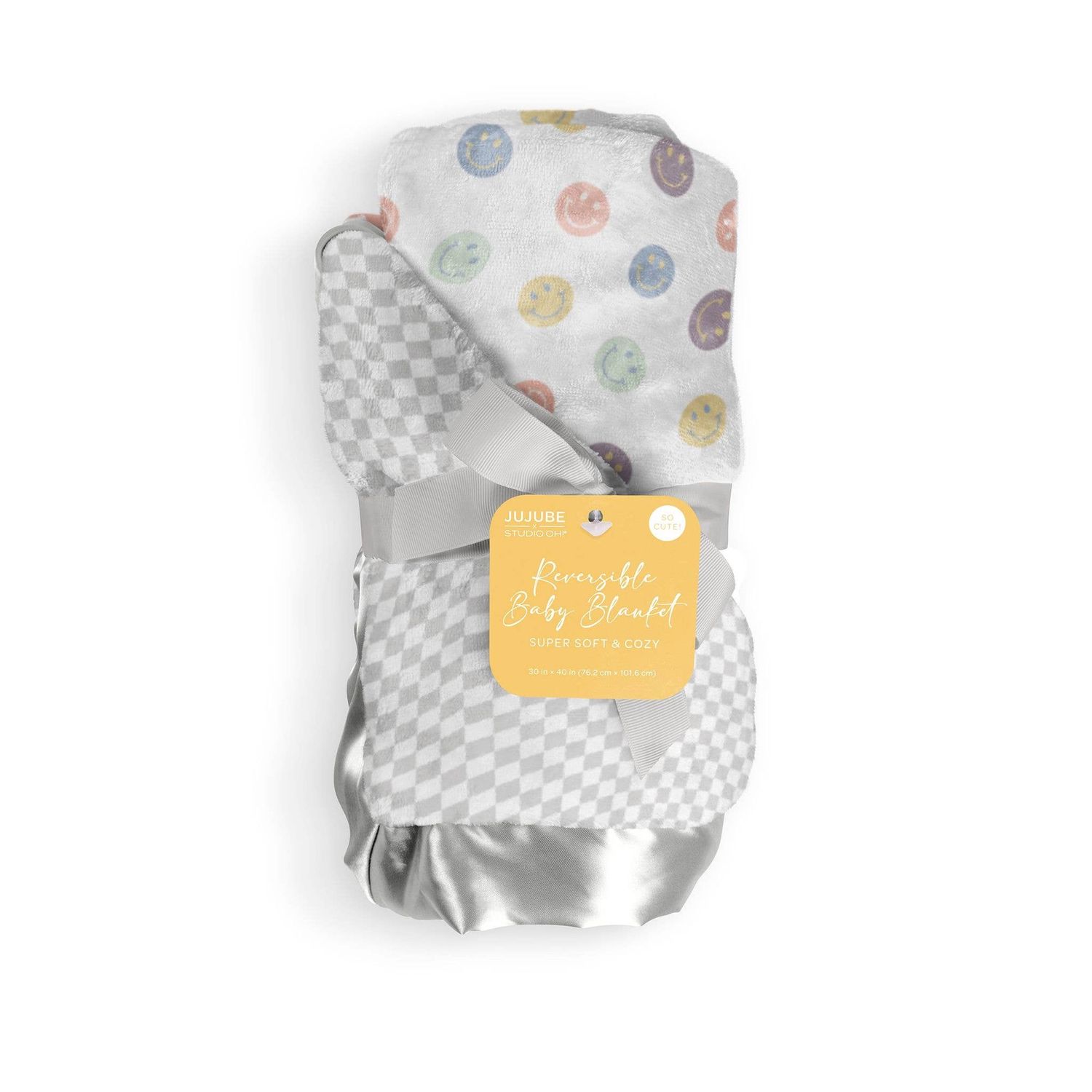 Reversible Baby Blanket Happy Baby Vibes