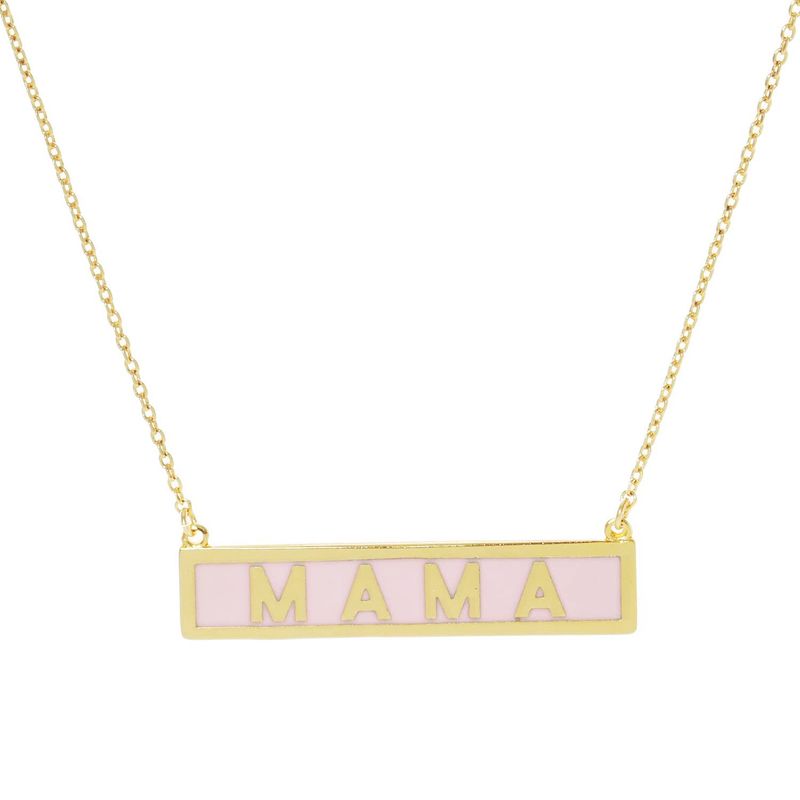 Gold-Dipped MAMA Pendant Necklace